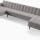 eliot chaise sectional %283 piece%29 taylor felt grey