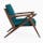 soto concave arm chair key largo zenith teal