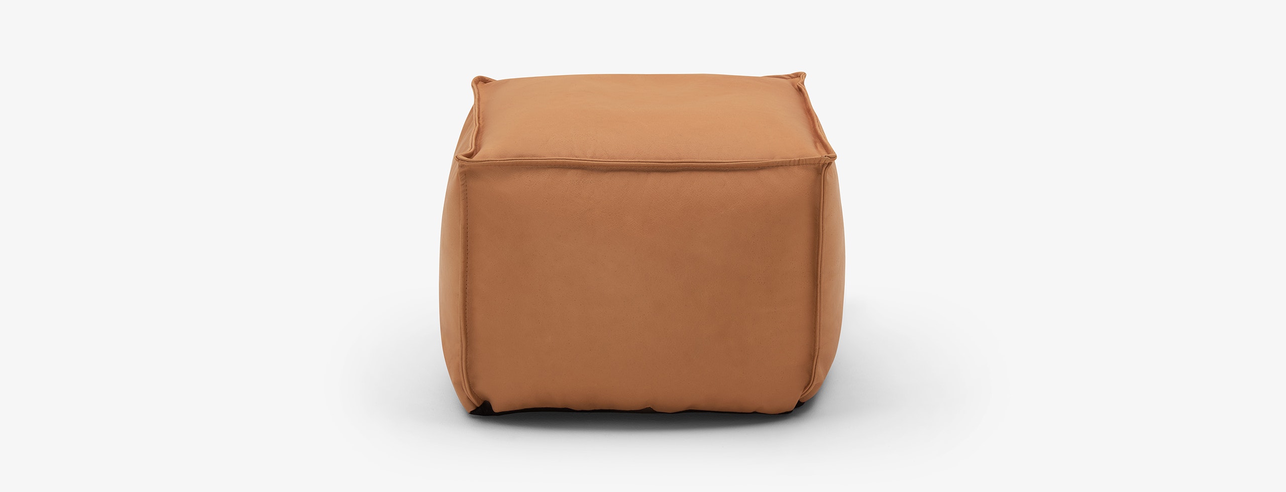 Zoey Leather Pouf Joybird
