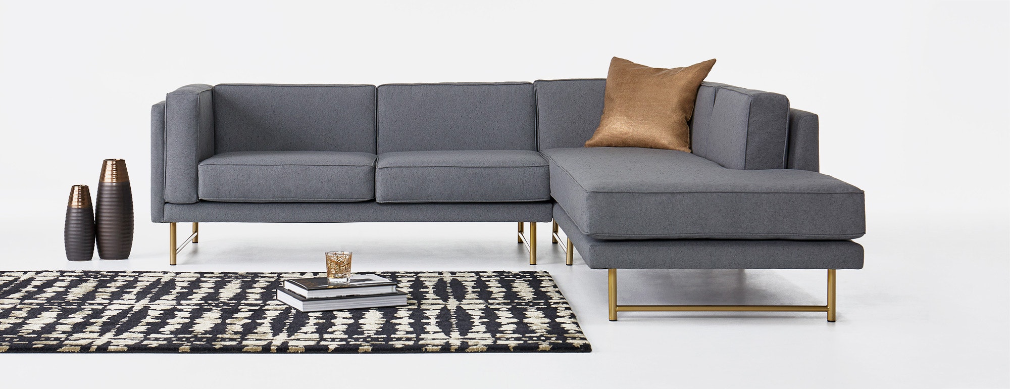 Astor Sectional with Bumper (2 piece) Joybird