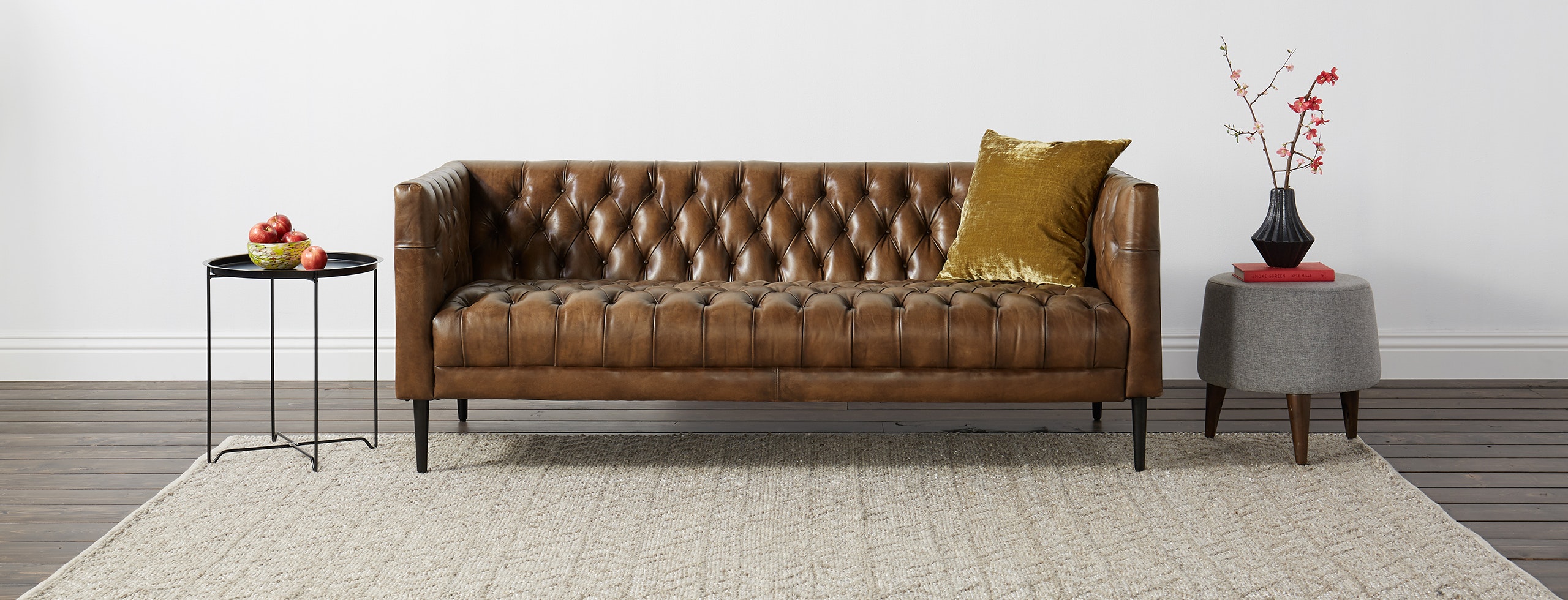 Vaughn 76 Leather Sofa Joybird